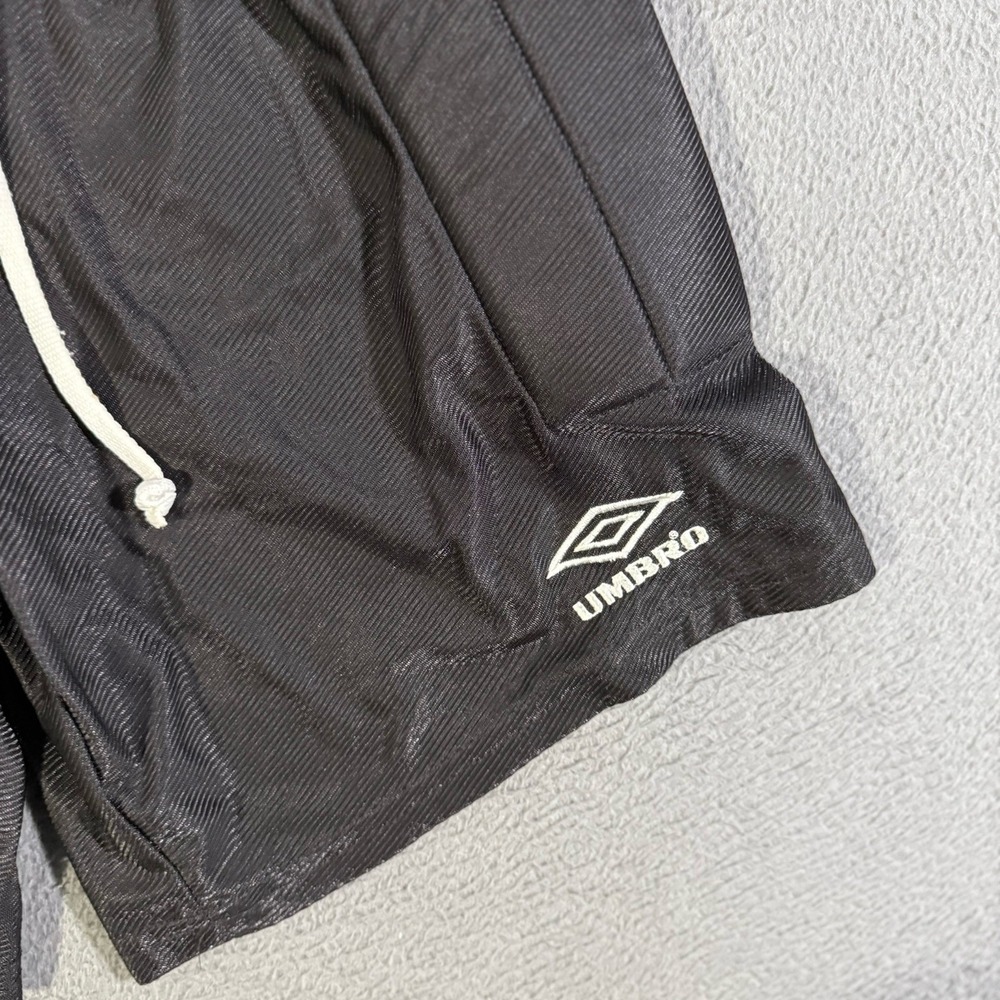 Vintage 80s Umbra Thigh Padded Soccer Shorts Black Size Small Made In USA - Picture 2 of 7